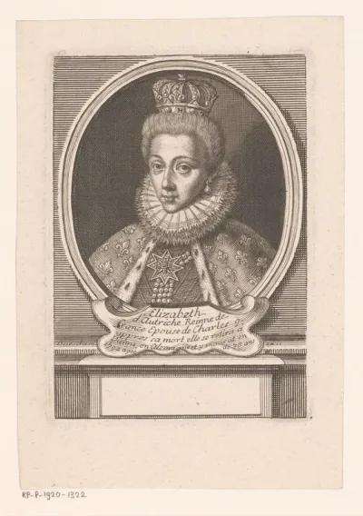 Portret van Elisabeth van Oostenrijk, koningin van Frankrijk