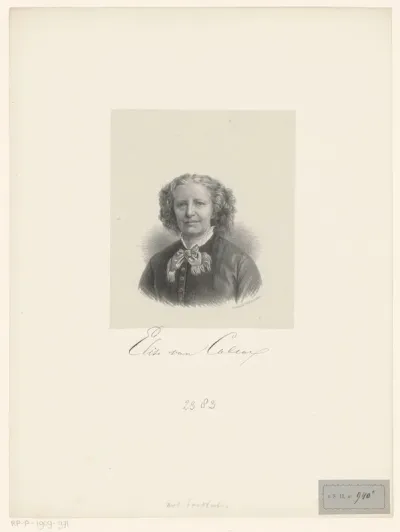 Portret van Elise van Calcar