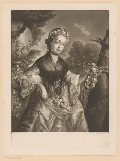 Portret van Elizabeth Chudleigh als Flora