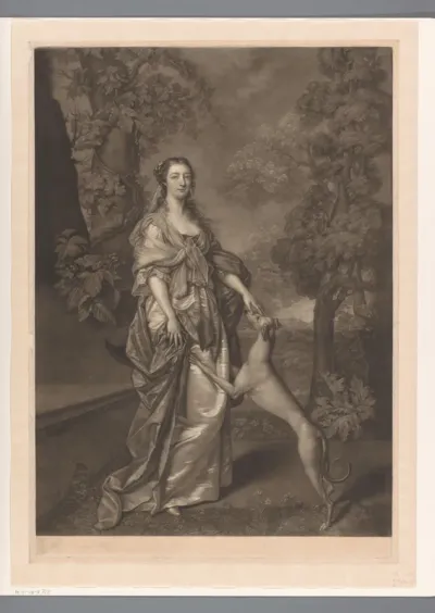 Portret van Elizabeth Gunning, hertogin van Hamilton