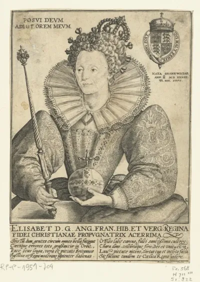 Portret van Elizabeth I Tudor, ten halven lijve