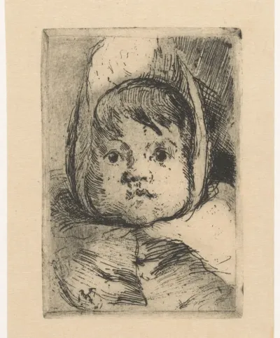 Portret van Elizabeth Mouton als kind