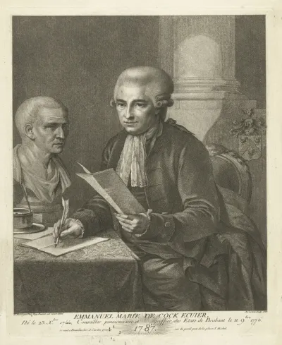 Portret van Emannuel Marie de Cock, pensionaris van de Staten van Brabant
