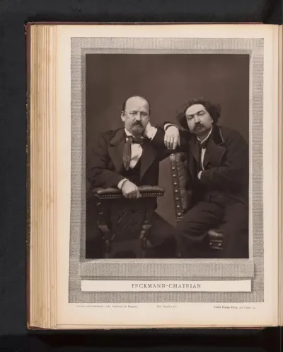 Portret van Émile Erckmann en Alexandre Chatrian