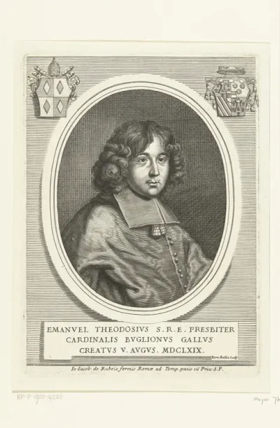 Portret van Emmanuel Théodore de la Tour d'Auvergne kardinaal van Bouillon
