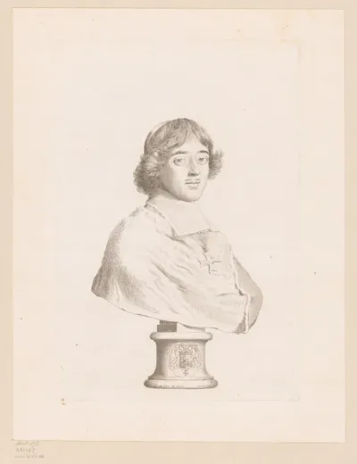 Portret van Emmanuel-Théodose de La Tour d'Auvergne, hertog van Albret en kardinaal van Bouillon als buste