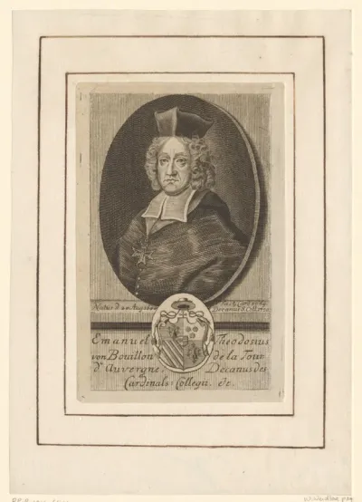 Portret van Emmanuel Théodose de la Tour d'Auvergne, kardinaal van Bouillon
