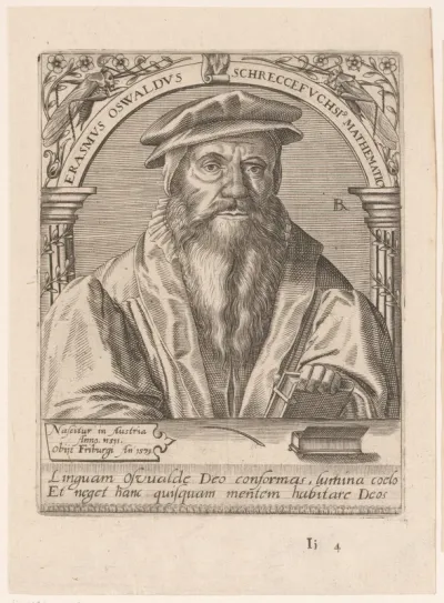 Portret van Erasmus Oswald Schreckenfuchs