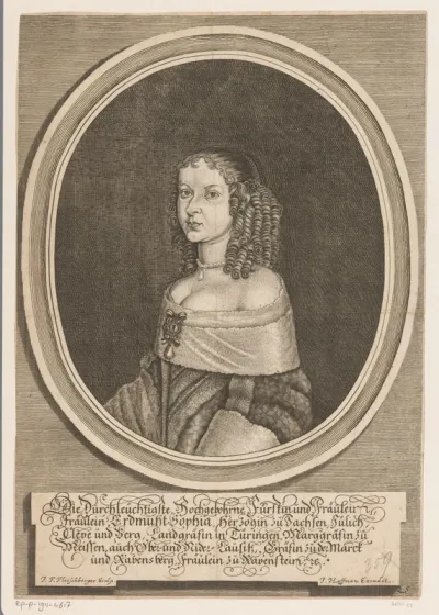 Portret van Erdmuthe Sophia van Saksen