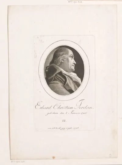 Portret van Erhard Christian Jordan