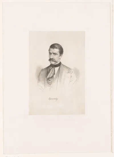 Portret van Ernest-Adolphe-François Quetelet