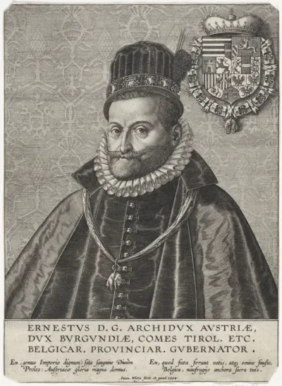 Portret van Ernst, aartshertog van Oostenrijk, landvoogd van de zuidelijke Nederlanden
