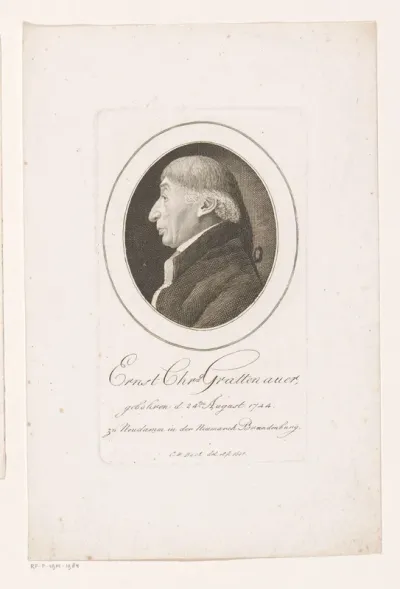 Portret van Ernst Christoph Grattenauer