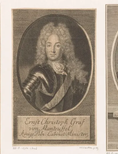 Portret van Ernst Christoph, Reichsgraf von Manteuffel