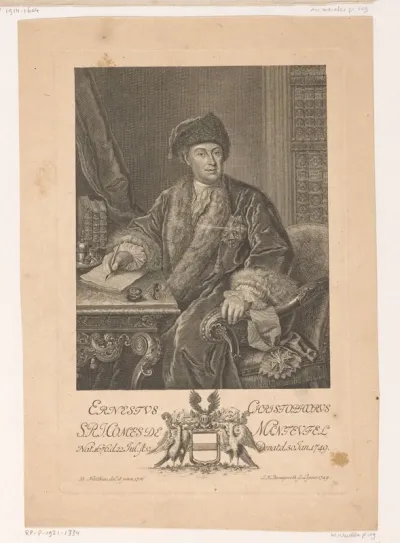 Portret van Ernst Christoph, Reichsgraf von Manteuffel
