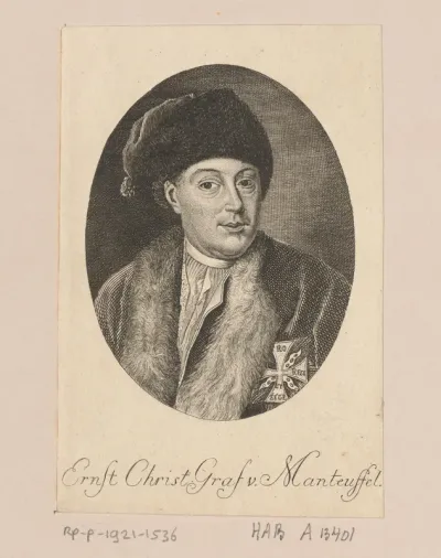 Portret van Ernst Christoph von Manteuffel