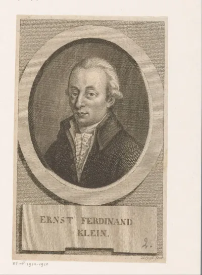 Portret van Ernst Ferdinand Klein