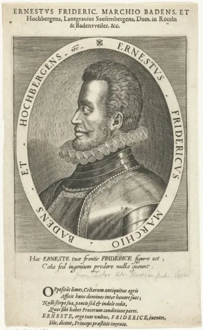 Portret van Ernst Frederik van Baden