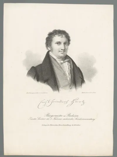 Portret van Ernst Friedrich Hartz