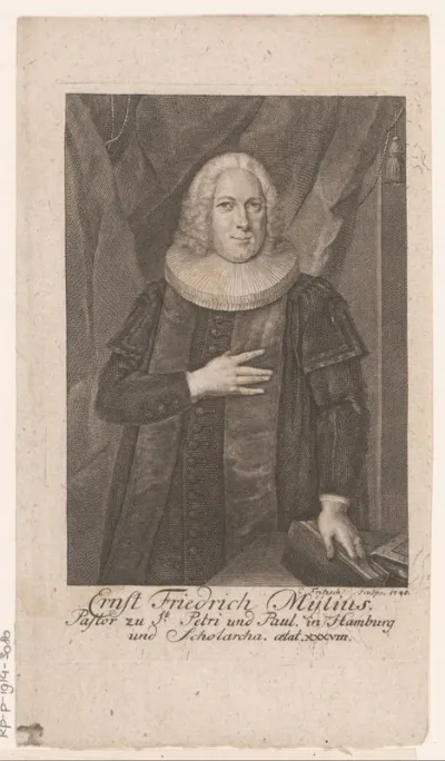 Portret van Ernst Friedrich Mylius op 38-jarige leeftijd