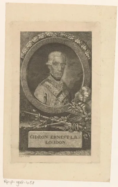 Portret van Ernst Gideon Laudon