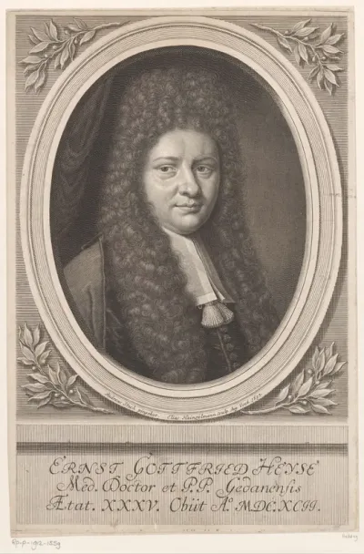 Portret van Ernst Gottfried Heyse op 35-jarige leeftijd