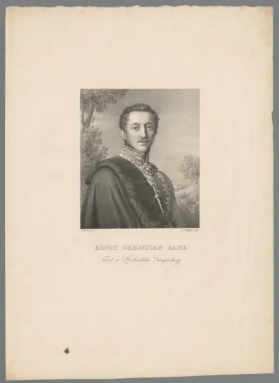 Portret van Ernst I, prins van Hohenlohe-Langenburg