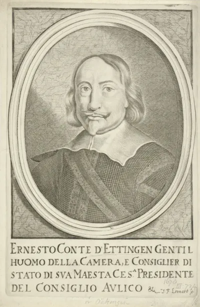 Portret van Ernst II, graaf van Oettingen-Wallerstein