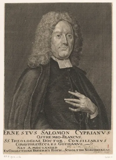 Portret van Ernst Salomon Cyprianus