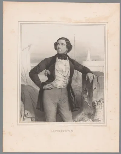 Portret van Eugène Modeste Edmond Lepoittevin