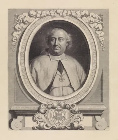 Portret van Eustache Teissier, magister-generaal van de Orde der Trinitariërs