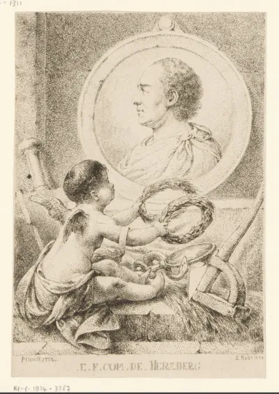 Portret van Ewald Friedrich von Hertzberg