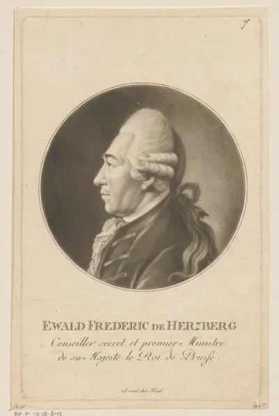 Portret van Ewald Friedrich von Hertzberg