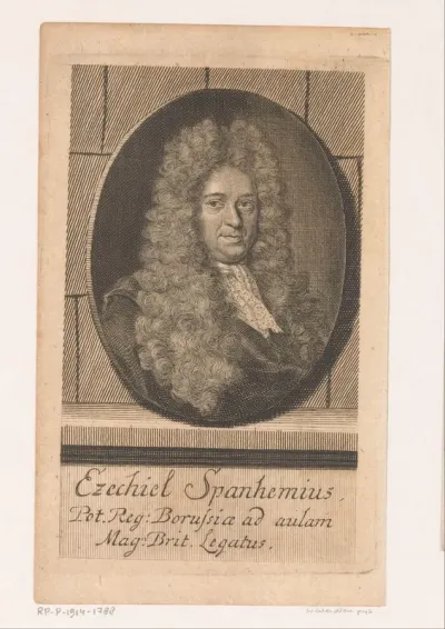 Portret van Ezechiel Spanheim
