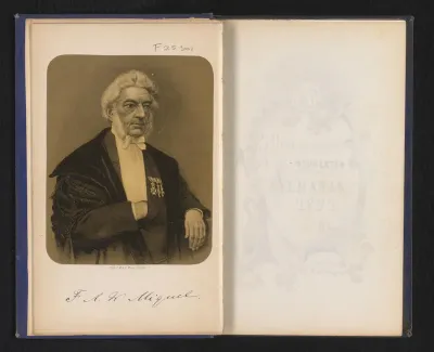 Portret van F.A.W. Miquel, hoogleraar botanie en rector magnificus van de Universiteit Utrecht 1870-1871