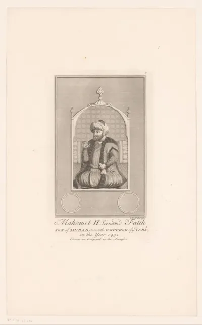 Portret van Fatih sultan Mehmet II