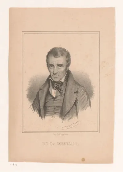 Portret van Félicité Robert de Lamennais
