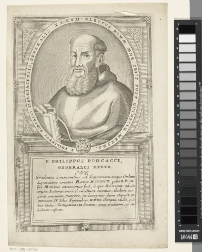Portret van Felipe Porcacci, 42ste Minister Generaal van de franciscaner orde