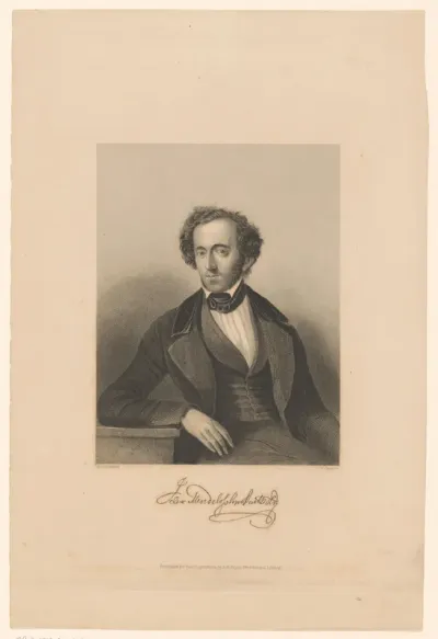 Portret van Felix Mendelssohn Bartholdy