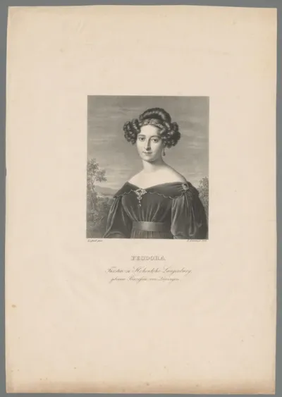 Portret van Feodora van Leiningen