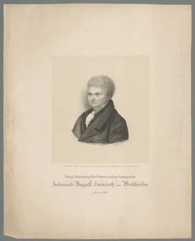 Portret van Ferdinand Heinrich August von Weckherlin