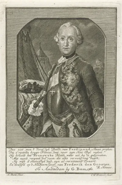 Portret van Ferdinand, hertog van Brunswijk-Wolfenbüttel
