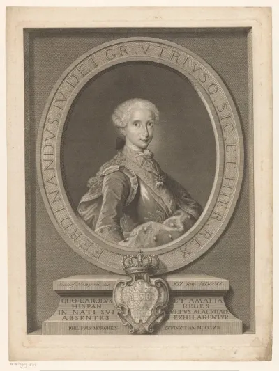 Portret van Ferdinand I, koning der beide Siciliën