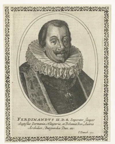 Portret van Ferdinand II in ovaal