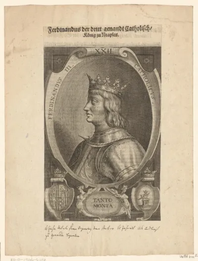 Portret van Ferdinand II van Aragon, koning van Napels