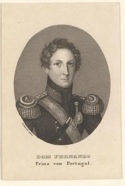 Portret van Ferdinand II von Sachsen-Coburg-Gotha, koning van Portugal