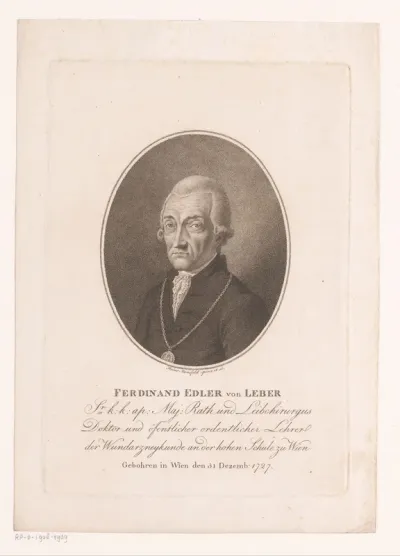 Portret van Ferdinand Joseph Edler von Leber