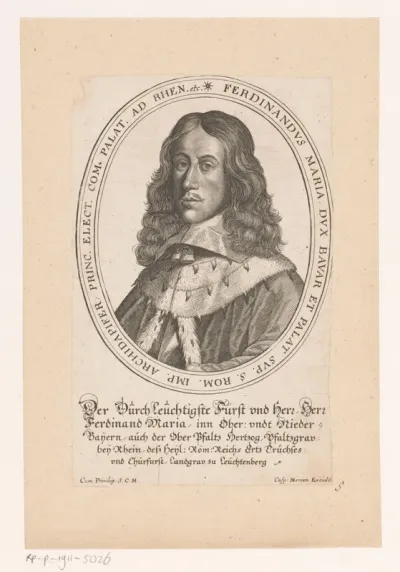 Portret van Ferdinand Maria keurvorst van Beieren