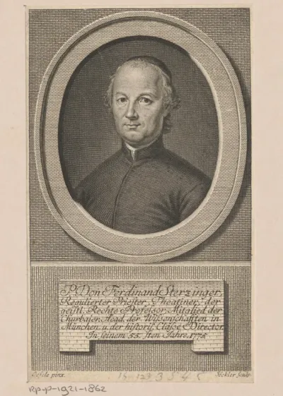 Portret van Ferdinand Sterzinger op 55-jarige leeftijd