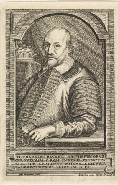 Portret van Ferdinand van Beieren, aartsbisschop van Keulen